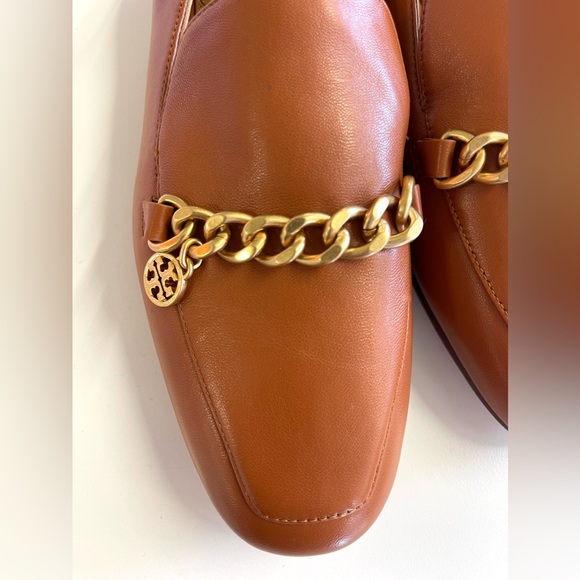 Tory Burch Mini Benton Calf Leather 20mm Charm Loafer in Ambra Tan sz 7 - Picture 5 of 9